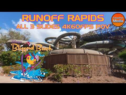 Runoff Rapids | ALL 3 SLIDES | Disney's Blizzard Beach Water Park | 2026 4K60FPS POV