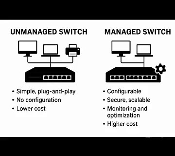 Unmanaged Switch vs Managed Switch | Key Differences Explained