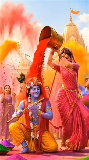Aaj Rang Baras Raha 🌈 | Radha Krishna Holi | Vrindavan Holi