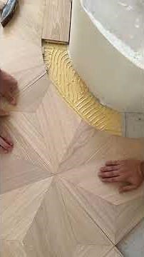 Laying parquet flooring on a curved surface #DIY #renovation #construction #work #craftsman