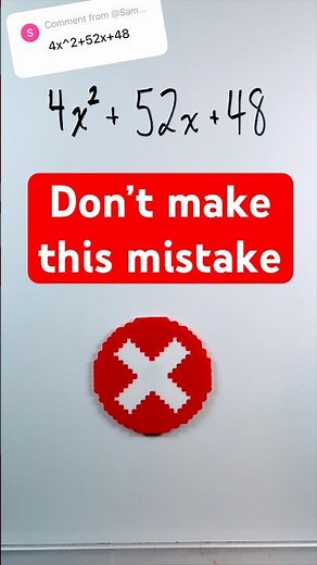 Don’t make THIS mistake while factoring trinomials #shorts
