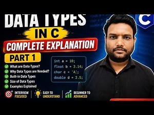 Master Data Types in C | Part 1 | Complete Explanation for Beginners to Advanced 🚀