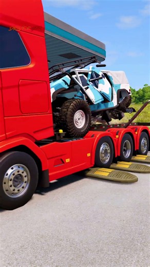 Truck vs Speedbumps | BeamNG Drive #beamngdrive #truck #speedbump #crash