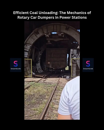 Internet Man | The video depicts a rotary car dumper, a mechanism used to unload coal from hopper cars by rotating the entire car, a technology patented... | Instagram