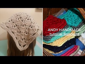 Crochet tutorial: crochet bandana - a handkerchief in the hair