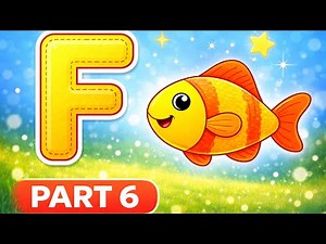 Learn Letter F | Trace & Color Fish 🐟 | ABC Worksheet for Kids (Part 6)