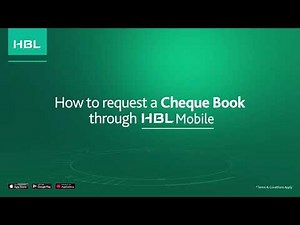 How to request a Cheque Book through HBL Mobile.