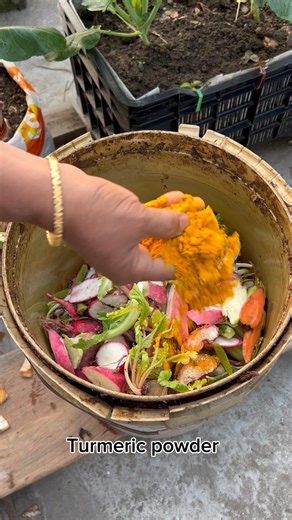 Preparation of liquid compost fartilizer by using banana stem #gardening #garden #compost #shorts