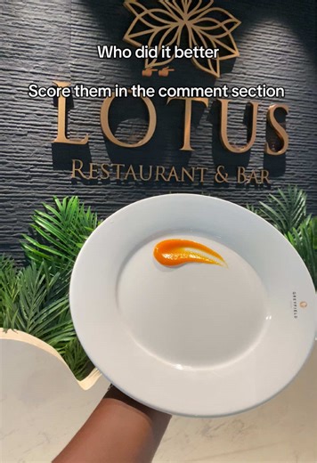 Who did it better ? Score them in the comment section ☺️ #lotusrestaurant #restaurantinbenin #culinary