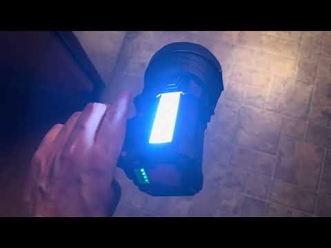 YIERBLUE Rechargeable Spotlight, Super Bright 160000 Lumen LED Flashlight Handheld Spotlight Review