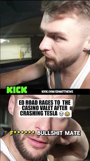 Ed Road Rages at the Casino Valet After Crashing a Tesla 💀😂