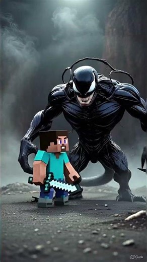 Minecraft Legends Venom and the hero Graftsman