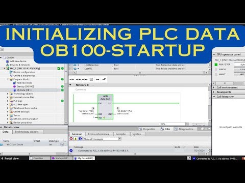 TIA Portal- OB100 The Startup Function