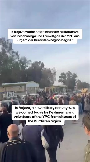 New Military Convoy in Rojava Welcomed by Citizens