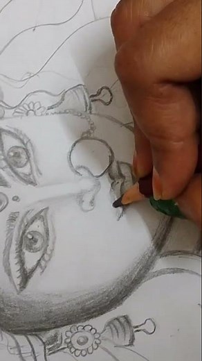 Maa ambe pencil skech for biggners#drawingno1 #art #maa #maadurga#