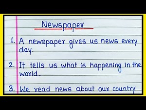 10 lines on Newspaper | Essay on Newspaper in English writing | 10 lines on Importance of Newspaper