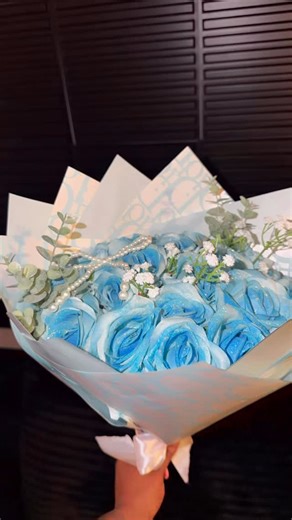 Hooked By Jan on Instagram: "#CapCut Soft as a whisper, elegant as a promise 🤍✨ ice blue roses with a subtle shimmer ✨ LIKE Follow Share Comment"
