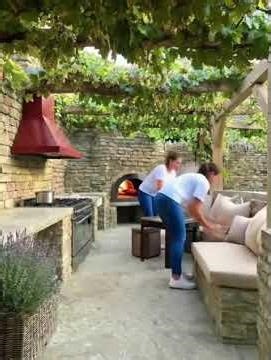 Inside a Luxury Outdoor Kitchen Backyard 😳 | Dream Patio Design Tour