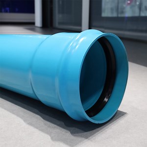 [Hot Item] Blue PVC Pipe Opvc Pipe for Water Supply Blue Tech Pipe Pn1.0MPa Bell End with Rubber Ring