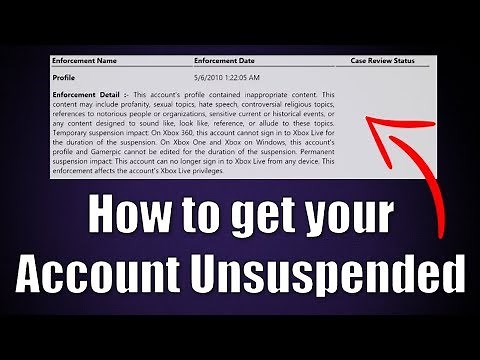 How to get your Account Unsuspended Xbox Tutorial