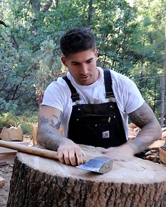 I'm suddenly really into wood chopping videos... 😂🪵 | Tyla