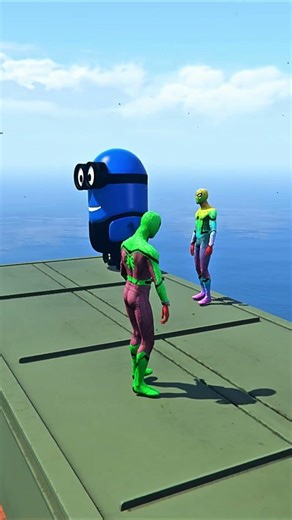 GTA 5 Epic Spiderman Ragdolls | Jumps / Fails ep.1485 #shorts