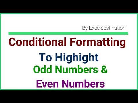 Conditional Formatting to Highlight Odd and Even Numbers in a Range