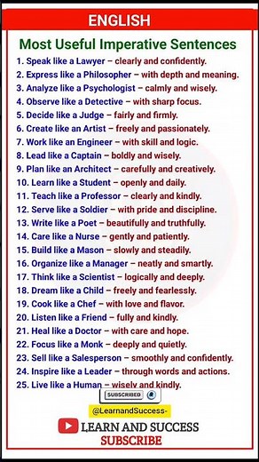 Boost your English skills with the 25 most useful imperative sentences!