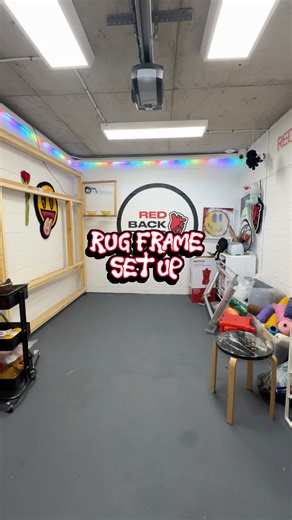 Setting up my frame for the next rug project! #tufting #redbackrugs