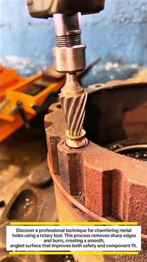 Perfect Metal Hole Chamfering Technique | Clean & Burr-Free Finish