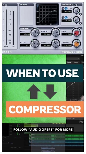 𝗔𝗨𝗗𝗜𝗢 𝗫𝗣𝗘𝗥𝗧 on Instagram: "When to Use Compressors | Downward vs Upward Compression Explained 📲 Join Our Audio Xpert Course: 🎓 Online / Offline – Beginner to Pro Level 📞 WhatsApp: +91 82976 70395 Understand when and why to use downward or upward compression in your mix! Learn how each type shapes dynamics, adds punch, and controls volume like a pro. #Compression #MixingTips #AudioEngineering #MusicProduction"