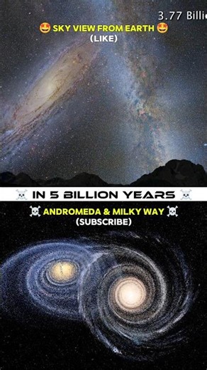 Andromeda and milky way Collision 😱💥 #space