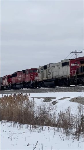 CP SD60M 6262 (Ex-SOO) and SOO 4448 trail 246 #viral #train #shorts #railfan #cpkc #railphotography