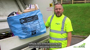 From Monday your cardboard recycling will be collected weekly. In preparation for the change, you are asked to make sure all cardboard fits into blue bags. Here's one of our recycling crew to explain why 👇 ♻️ Large cardboard boxes can be recycled at the Household Waste Recycling Centre ♻️ You can collect new blue bags from our recycling hubs: https://orlo.uk/CDNyT | Torfaen