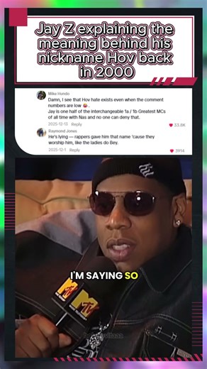 Jay Z explaining the meaning behind his nickname Hov back in 2000 #rap #hiphop #JayZ #short