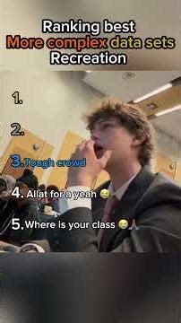 Ranking best “more complex data sets” recreation 😂 #sehar