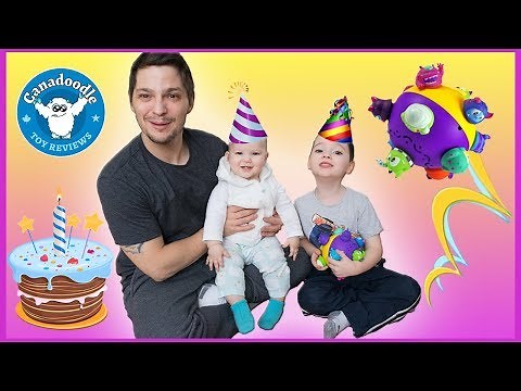 Emma's First Smash Cake and unboxing Chuckle Ball motorized bouncing baby ball toy!