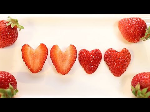 ハート形のイチゴの切り方・カット方法｜Coris cooking