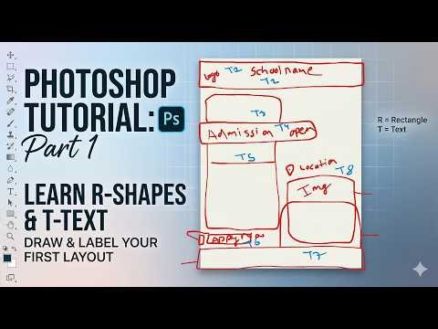 Rectangle Shape प्रयोग गरेर डिजाइन सिक्नुहोस् | Photoshop Beginner Layout Design Using Rectangle |