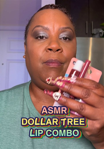ASMR| DOLLAR TREE LIP COMBO| Love how this combo turned out! @Dollar Tree #asmrmakeup #dollartreefinds #TikTokCreatorSearchInsightsIncentive