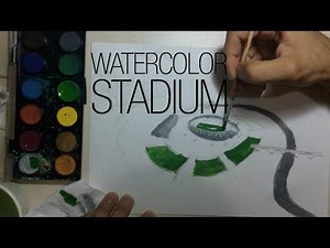 STADIUM PAINTING ¦ WATERCOLOR ¦ FIFA WORLD CUP