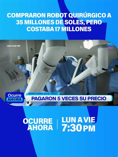 COMPRARON ROBOT QUIRÚRGICO A 35 MILLONES DE SOLES, PERO COSTABA 17 MILLONES #atv #atvpe #noticiasperu #atvnoticias #compras #robot #quirúrgico #millones