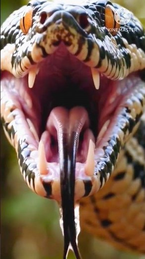 Snake Opens Mouth in 4K