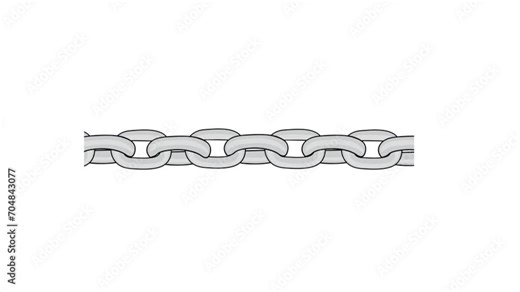 pulling the chain. loading design. 4K video illustration. Stock Video