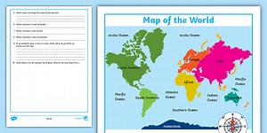 Map of the World – Mapwork Activity