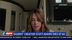 Scott Adams, the creator of the Dilbert comic strip, has died at the age of 68. His ex-wife, Shelly Miles, announced his passing and shared his final message urging others to “be useful” and to pay it forward. Subscribe to OAN Live Here: https://live.oann.com/home.ktv?utm_source=socials&utm_medium=social media&utm_campaign=FB | One America News Network