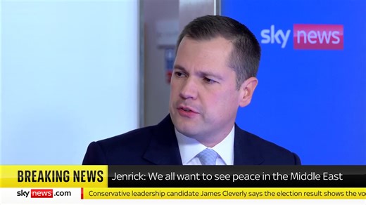 "I'm not an uncritical friend of Israel" Tory leadership candidate Robert Jenrick tells Trevor Phillips he doesn't support everything Israel is doing, but remains "an important ally" of the UK. #TrevorPhillips https://trib.al/wkmumC6 📺 Sky 501, Virgin 602, Freeview 233 and YT | Sky News