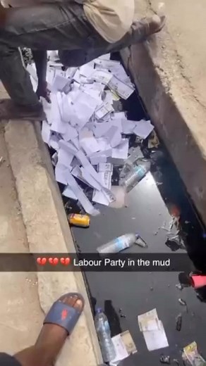 Pulse Nigeria on Instagram: "Ballot papers thrown into a gutter after votes were cast #PulseEyewitness #2023Elections #Pulse2023Elections #NigeriaDecides2023"