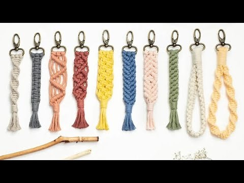 Macrame keychain .friendly &Easy to macrame starters,macrame keychain tutorial for macrame beginners