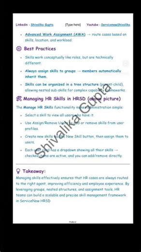 Manage HR Skills in servicenow HRSD documentation